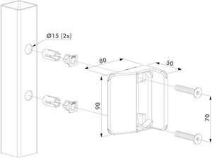 Zaczep basenowy do zamka TWIST40, Locinox STK-QF