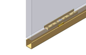 Dolny uchwyt z nylonową rolką prowadzącą NIKO 32.N00, ocynk