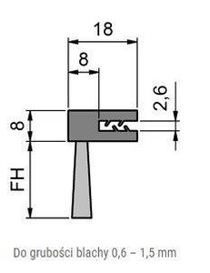Elastyczna uszczelka szczotkowa MINK FBL1311