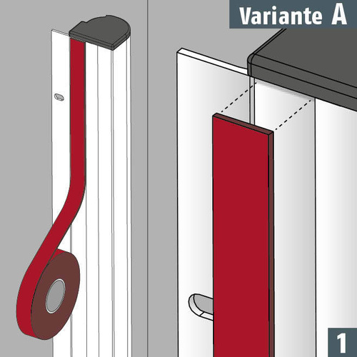 Zestaw do wklejenia rolet ochronnych PLANET do drzwi szklanych