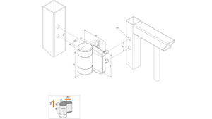 Podwójnie łożyskowany zawias 180° Locinox DINO