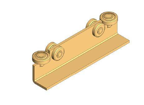 Wózek 4-kołowy do kurtyn samochodowych NIKO 23.X87, ocynk