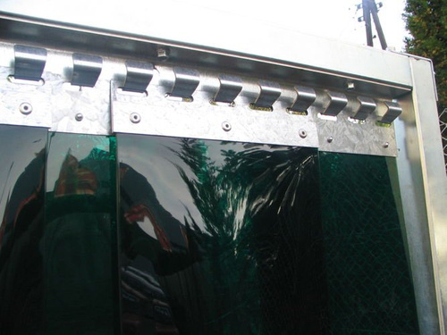 Parawan spawalniczy 2000x2000 mm PZ ZS1 30 - jednościenny z kurtyną paskową (pasy 2x300 mm)