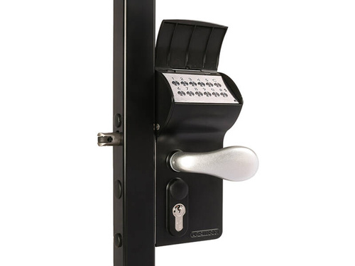 Nawierzchniowy zamek szyfrowy zasilany bateryjnie Locinox VALENTINO LOKQ Y2 na profil kwadratowy 30-50 mm