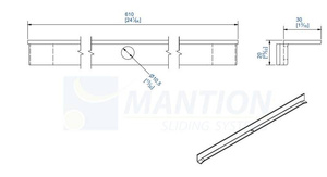 Wspornik łuku MANTION 3539, ocynk