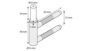 Zawias do ościeżnicy drewnianej Metal-Bud (SZAWDH)