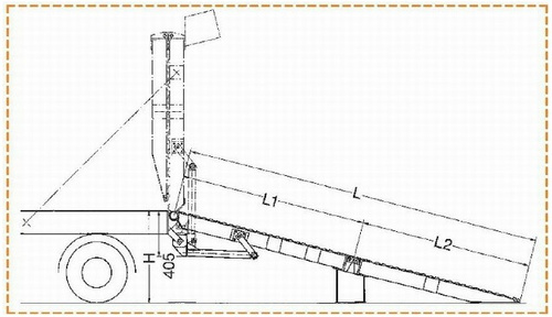 Sprężynowy podnośnik ALTEC FHW dla ramp o szerokości 600 mm, przesuw boczny 1120 mm (134.00.902)