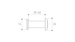 Wizjer drzwiowy Metal-Bud ECO, 14 mm