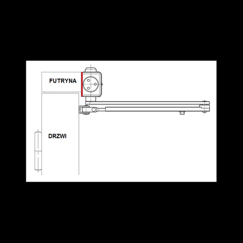 Płytka montażowa ASSA ABLOY DCA161, srebrna