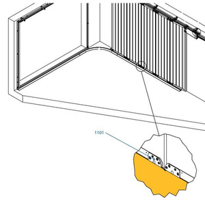 Prowadnik dolny z zawiasem  MANTION 1101DG, ocynk