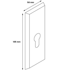 Szyld górny do klamek Metal-Bud METRO / TOPAZ