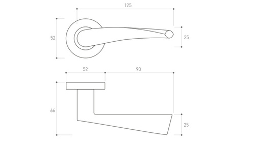 Klamka drzwiowa Metal-Bud ROMA