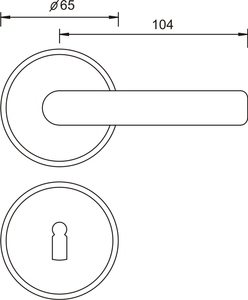 Klamka drzwiowa z szyldem LOB MK202