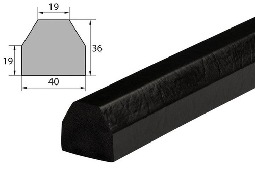 Elastyczny profil ostrzegawczo-ochronny KNUFFI typ CC (docinany na wymiar)