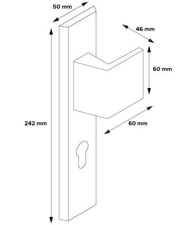 Zewnętrzny klamko-pochwyt drzwiowy Metal-Bud TOTAL inox plus