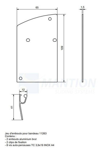 Komplet zaślepek do maskownicy MANTION 11266
