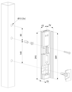 Elektrozaczep antysabotażowy do montażu nawierzchniowego Locinox MODULEC-SH