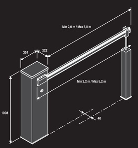 Jednostka centralna szlabanu drogowego BENINCA LADY.5 SZARY