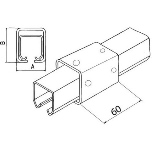 Łącznik IBFM do szyny 42x54 mm, typ 354M