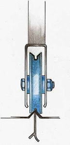 Koło jezdne 1-łożyskowe profil V 