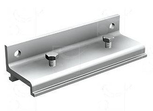 Ścienny łącznik szyny MANTION 10053M, aluminium