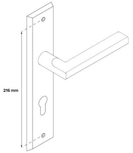 Zewnętrzny zestaw do antab Metal-Bud METRO inox, długa rozeta