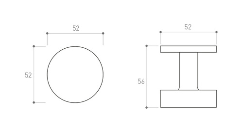 Gałka drzwiowa Metal-Bud R SLIM