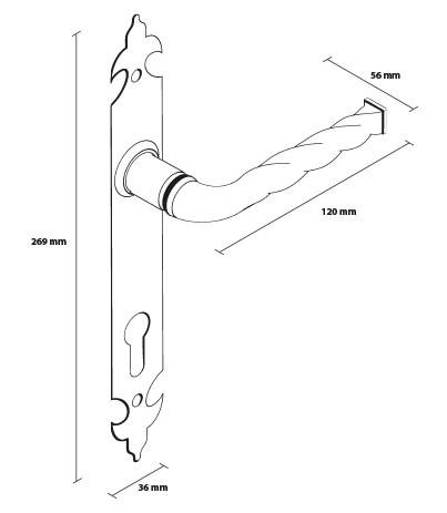 Zewnętrzna klamka bramowa Metal-Bud OLA