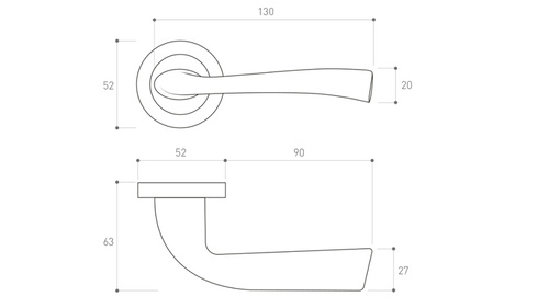 Klamka drzwiowa Metal-Bud LIBRA