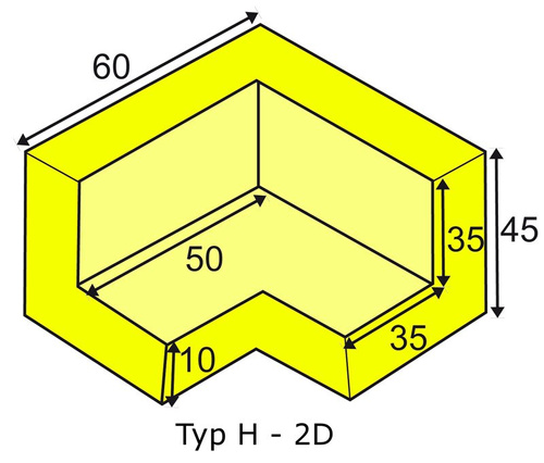 Elastyczny narożnik ostrzegawczo-ochronny typ H - 2D
