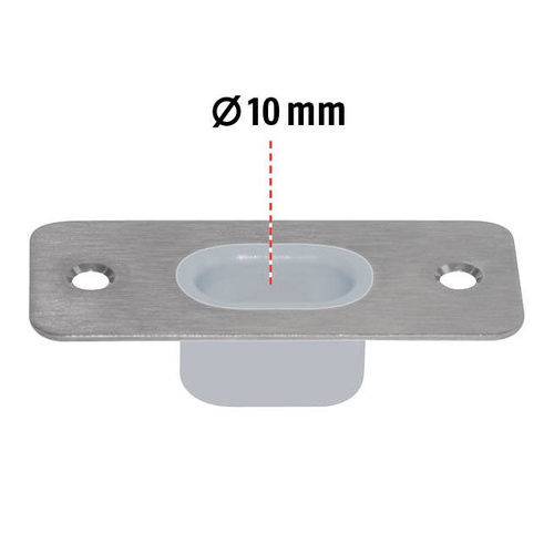 Dolne, wąskie gniazdo do zasuwy drzwiowej PLANET BM Ø10 mm (900344-0)