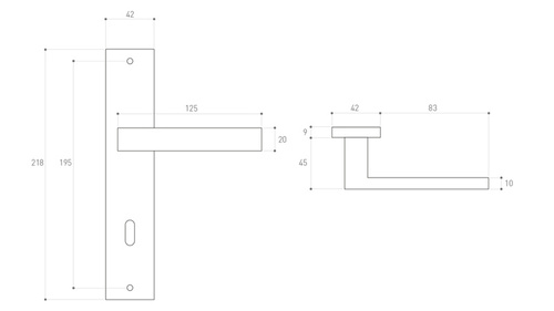 Klamka drzwiowa Metal-Bud TOPAZ