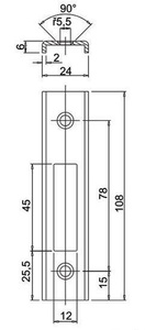 Zaczep U-kształtny, krótki LOB RU35