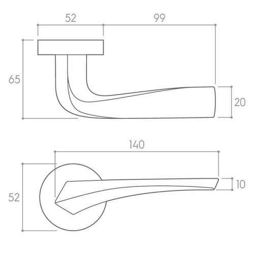Klamka drzwiowa CORONA FLOW