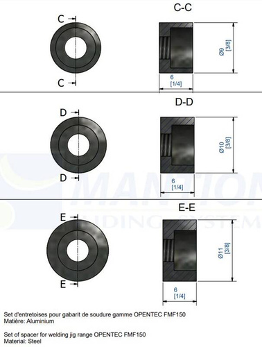 Zestaw sworzni MANTION GJ10530GS-5, stal