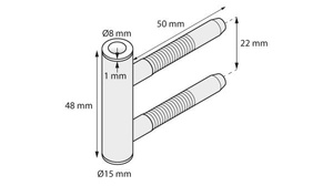 Zawias do ościeżnicy drewnianej Metal-Bud (SZAWDH)