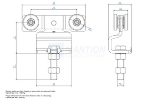 Wózek 4-kołowy MANTION 9264S, ocynk