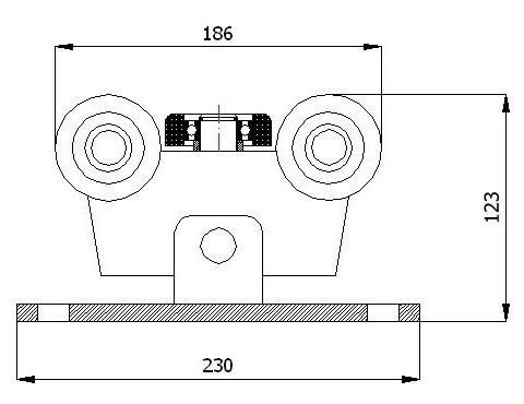 Wózek do bramy W-5T-70