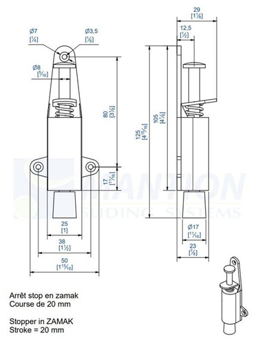 Przytrzymywacz drzwiowy MANTION 1312N