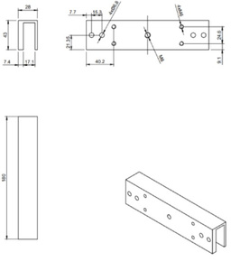 Element montażowy "U" BIRA Hartte MG280U