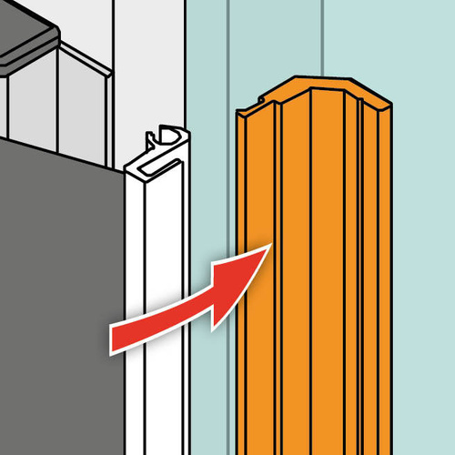 Profil montażowy PLANET LG1 do szklanych drzwi ewakuacyjnych