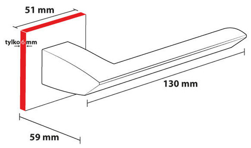 Klamka drzwiowa Metal-Bud QUANTA K FIT