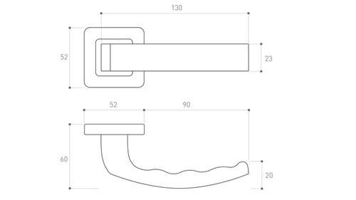 Klamka drzwiowa Metal-Bud MONDO