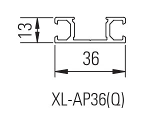 Profil montażowy do krawędzi bezpieczeństwa BIRCHER XL-AP36Q (412006), QuickMount
