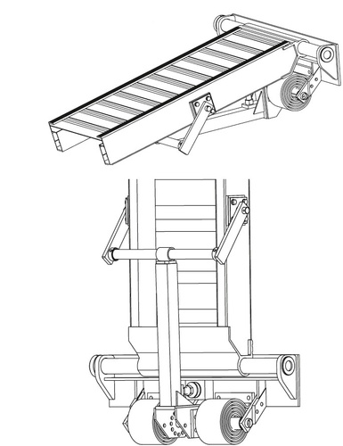 Sprężynowy podnośnik ALTEC FHW dla ramp o szerokości 600 mm, przesuw boczny 1120 mm (134.00.902)