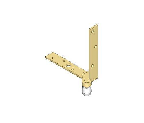 Dolny narożnik do skrzydeł drewnianych NIKO 32.N98, ocynk