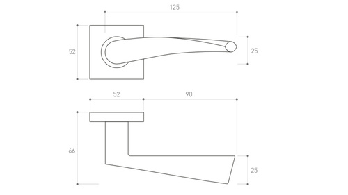 Klamka drzwiowa Metal-Bud ROMA