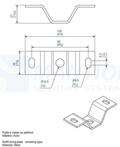 Wspornik sufitowy MANTION 5044, ocynk