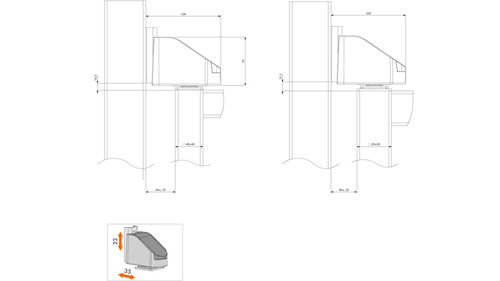 Regulowany zawias 90° do bram automatycznych Locinox BEARING HINGE