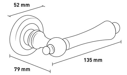 Klamka drzwiowa Metal-Bud OLIVIA R CLASSIC